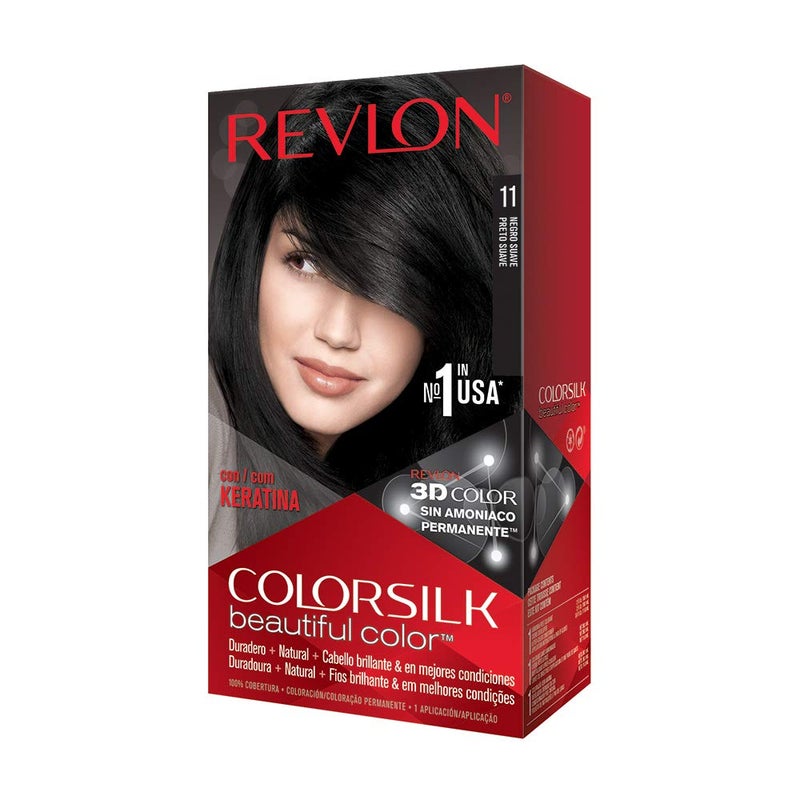 Revlon ColorSilk Beautiful Color Soft Black 11 1 ea  Pack of 3