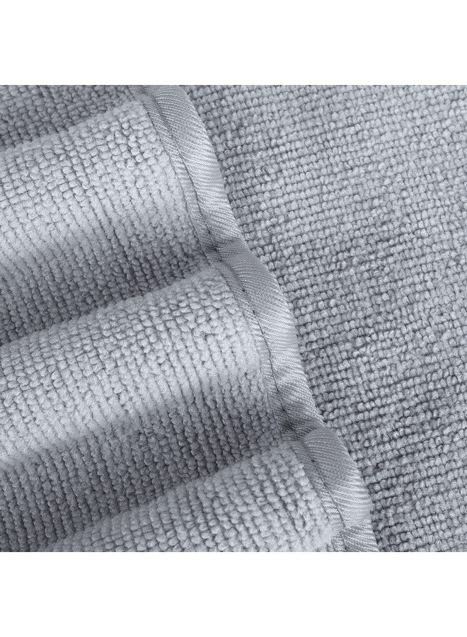 POLYTE Premium Lint Free Microfiber Washcloth Face Towel, 13 x 13 in, Set of 6 (Gray) - Image 4