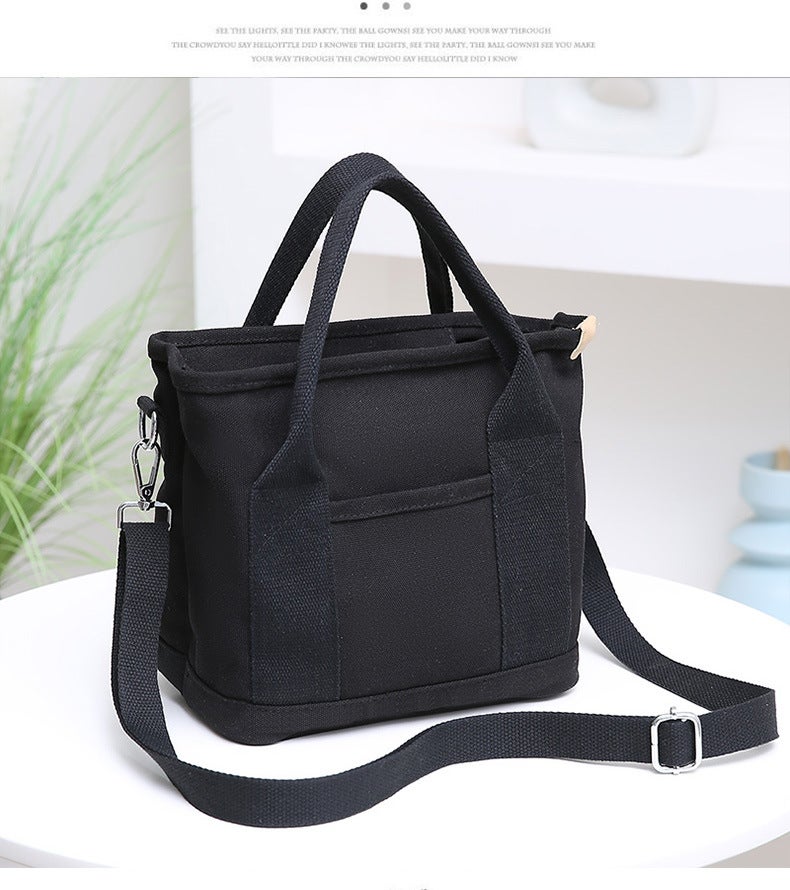 Japanese Style Multi-Layer Canvas Shoulder Portable Messenger Bag Large Capacity Student Multi-Compartment Commuter Bag Out Small Handbag Female - Image 1