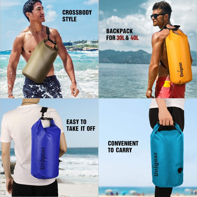 Unigear Dry Bag Waterproof, Floating and Lightweight Bags for Kayaking, Boating, Fishing, Swimming and Camping with Waterproof Phone Case (Blue, 2L) - Image 2