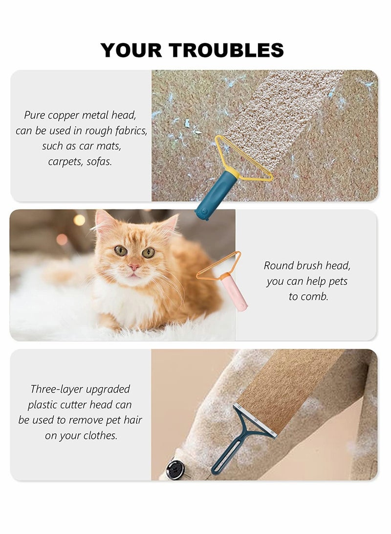 Pet Hair Remover, Lint Roller for Pet Hair, Portable Lint Remover Shaver, Uproot Cleaner Pro Pet Hair, Carpet Scraper, Suitable for Couch, Carpet, Car Mat, Clothes - Image 3