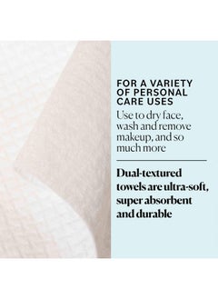 Sky Organics Sky Organics Gentle Clean Face Towels, USDA Certified Biobased Face Towel, Extra-large, Ultra-soft, Dual-textured, Single-use Towelette, Hypoallergenic, 50 clean XL towels, 1-pack  - Image 3