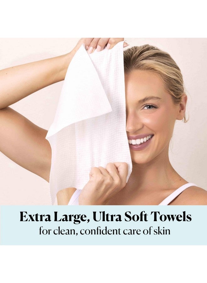 سكاي أورغانكس مناشف وجه Sky Organics Gentle Clean، منشفة وجه بيولوجية معتمدة من وزارة الزراعة الأمريكية، كبيرة جدًا، فائقة النعومة، ذات ملمس مزدوج، للاستخدام مرة واحدة، مضادة للحساسية، 50 منشفة نظيفة XL، عبوة واحدة - Image 2