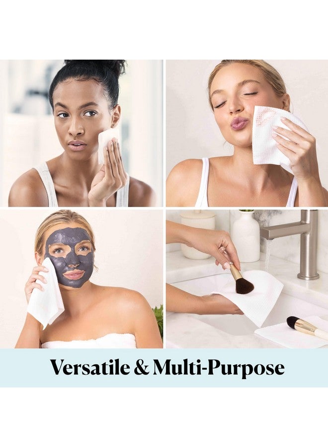 سكاي أورغانكس مناشف وجه Sky Organics Gentle Clean، منشفة وجه بيولوجية معتمدة من وزارة الزراعة الأمريكية، كبيرة جدًا، فائقة النعومة، ذات ملمس مزدوج، للاستخدام مرة واحدة، مضادة للحساسية، 50 منشفة نظيفة XL، عبوة واحدة - Image 5