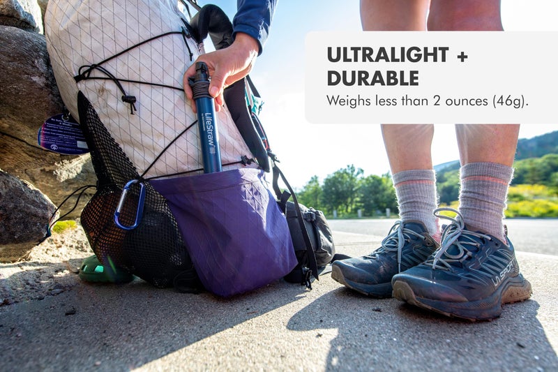 LifeStraw Personal Water Filter for Hiking, Camping, Travel, and Emergency Preparedness, Navy Blue - Image 4