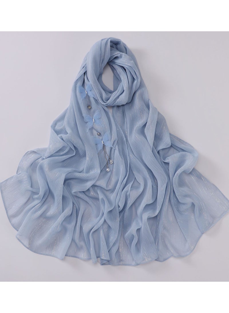 KUYING New Wrinkled Long Scarf