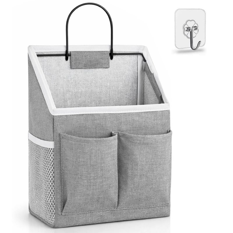 Kanrichu 1pcs Wall Hanging Storage Bag Wall Hanging Baskets for Organizing as Over the Door Organizer Wall File Organizer Rv Storage and Organization For Bedroom Office Camper GrayUpgraded - Image 2