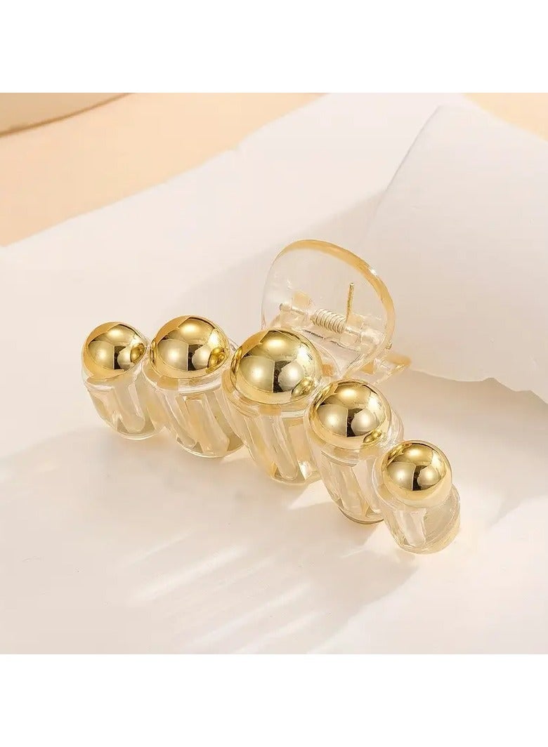 Goolsky Pearl Hair Clamps for Women - Elegant Acrylic Hair Crab Clips, Non-Slip Strong Hold for Thick or Thin Hair - Image 3