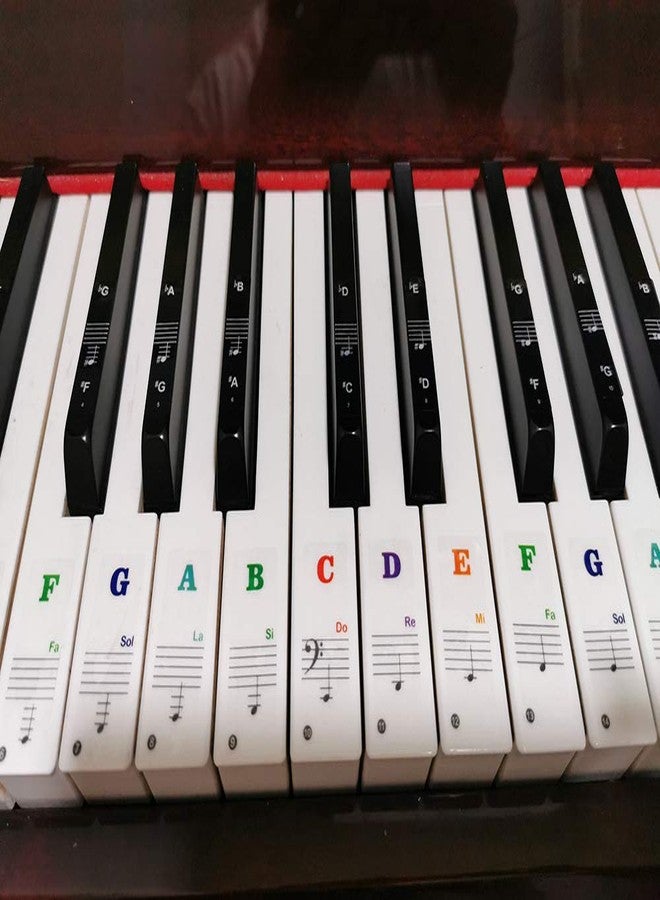 KAEZDD Keyboard Stickers for 88/61/54/49/37 Key Piano - Bold Large Letter Stickers for Learning, Removable Letters, Notes Label for Beginners and Kids, Multicolor - Image 5
