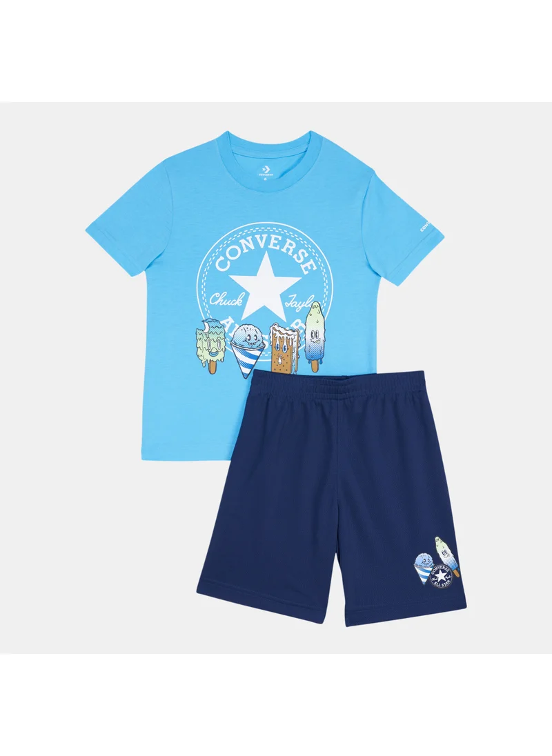 CONVERSE Kids' Frozen Friends T-Shirt and Mesh Shorts Set