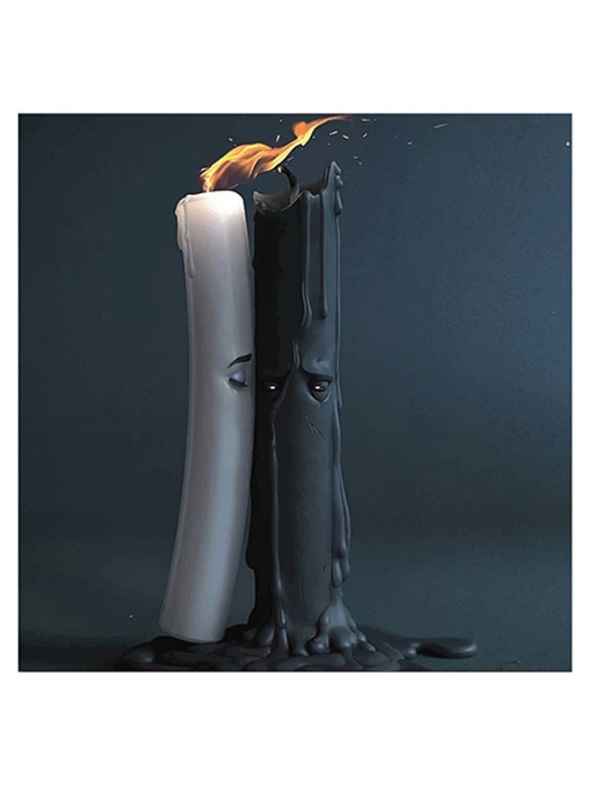 RYN Candles Themed Wall Art Black/Yellow 30x30cm - Image 2