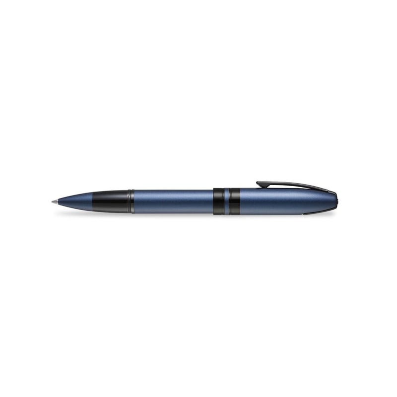 SHEAFFER قلم رولر أيقوني 9110 أزرق معدني مع حواف سوداء لامعة | قلم أزرق فاخر - Image 4