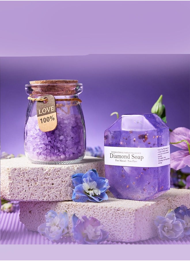 Topyich - 7PCS Birthday Gift Box Set for Ladies, Relaxing Spa Gift Basket, Unique Purple Lavender Inspirational Gifts for Mom Sister Wife Girlfriend Best Friends Coworker Teacher - Image 1