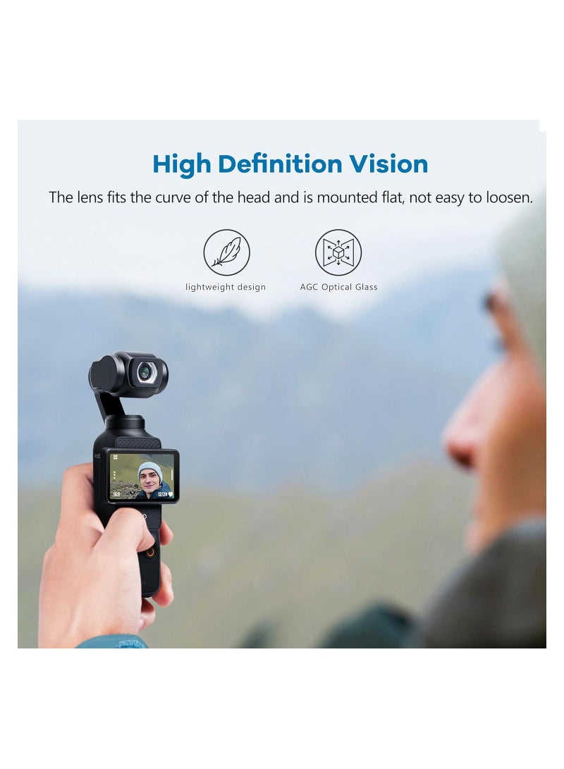 OSMO Pocket 3 Filter, Multi Coated Wide Angle Lens Fit for Dji Pocket 3 Accessories Protection Action Camera Lens, Hd Optical Correction Glass, Not Affect The Visual Effect(Magnetic Aluminum Version)  - Image 2