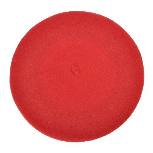 ZLYC Wool Beret Hat Classic Solid Color French Beret for Women Red - Image 5