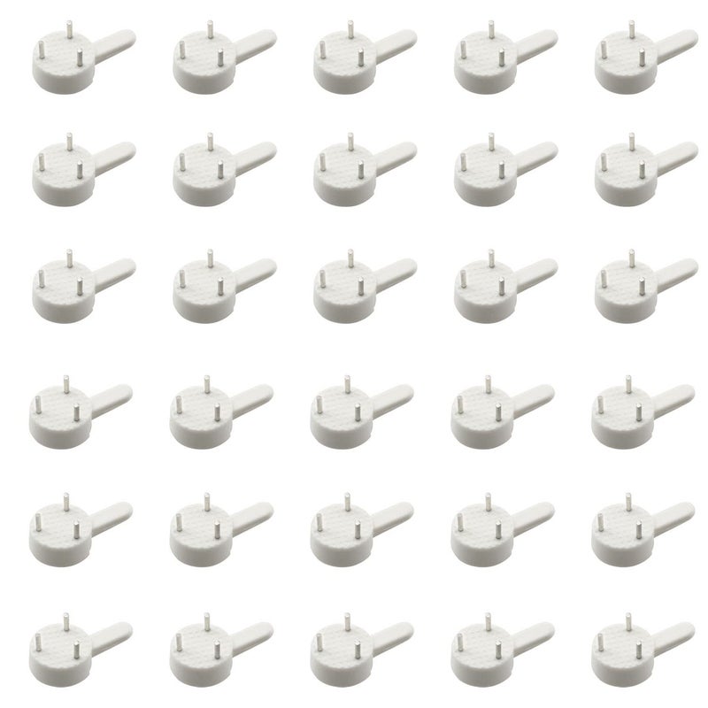 ZYAMY 30pcs Picture Hangers Without Nails Plastic Photo Frame Traceless Hook Nail Hardwall Hanger for Concrete Wall Hardwall and Drywall