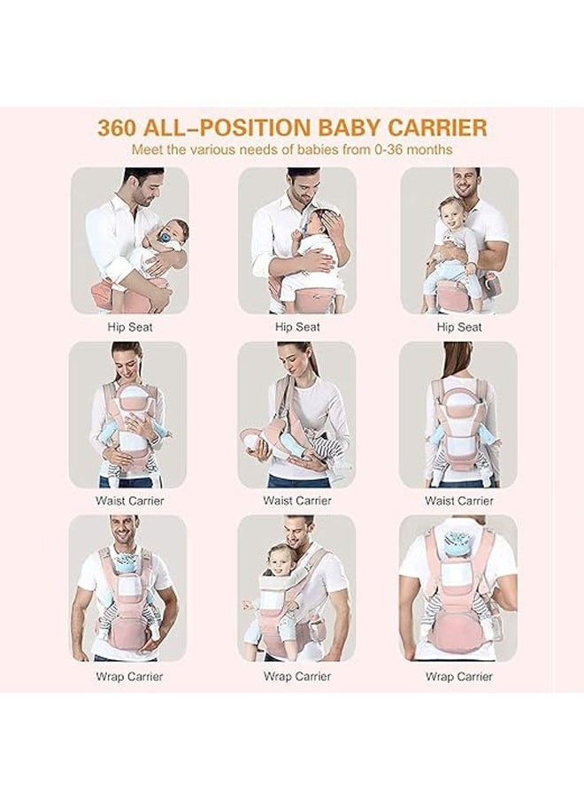 Gonice Multifunction Baby Strap Waist Stool Hip Seat Baby Carrier, Suitable For 0-36 Months Baby, 6 in 1 Carrying Mode,Adjustable Size, Very Suitable For Hiking Shopping Trip  - Image 2