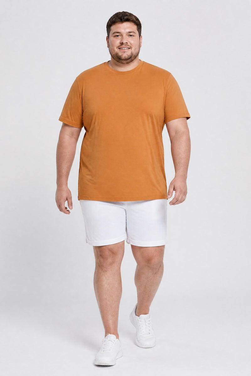 Gaiam Men Slim Fit Short Sleeve Training T-Shirt, Light Brown - Image 3