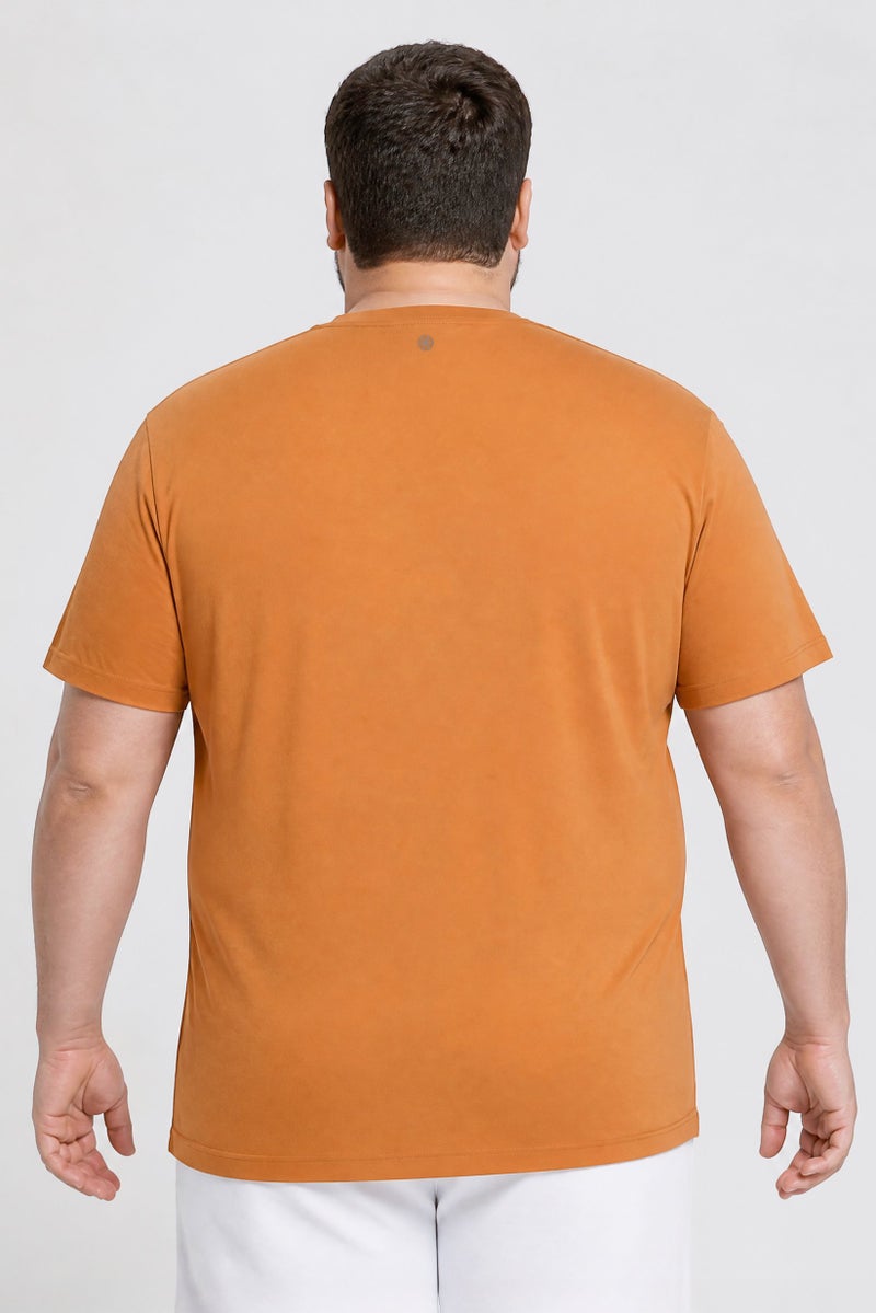 Gaiam Men Slim Fit Short Sleeve Training T-Shirt, Light Brown - Image 2