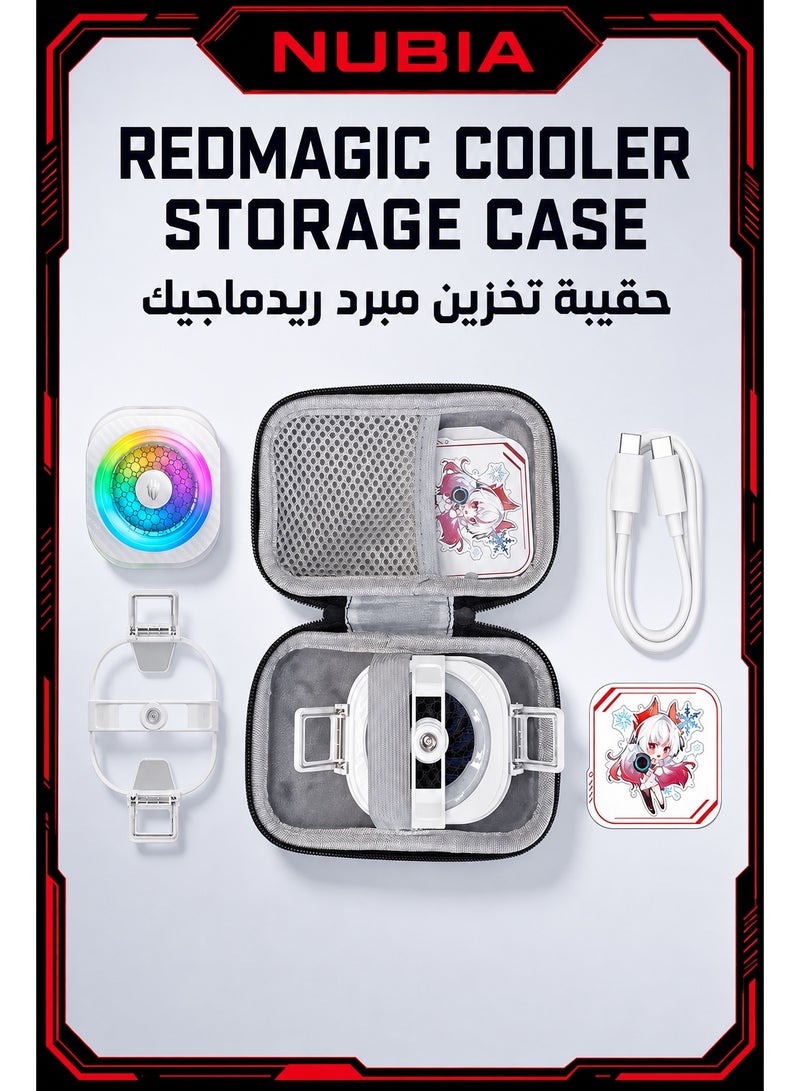 REDMAGIC Nubia REDMAGIC Original Phone Cooler Carrying Case, Portable Hard-Shell Protective Storage Bag with Internal Elastic Strap and Mesh Accessories Pocket, Dustproof Travel Organizer for REDMAGIC Gaming Mobile Cooler, Power Cable, Clip and Magnetic Cooling Accessories (Case Only) - Image 2