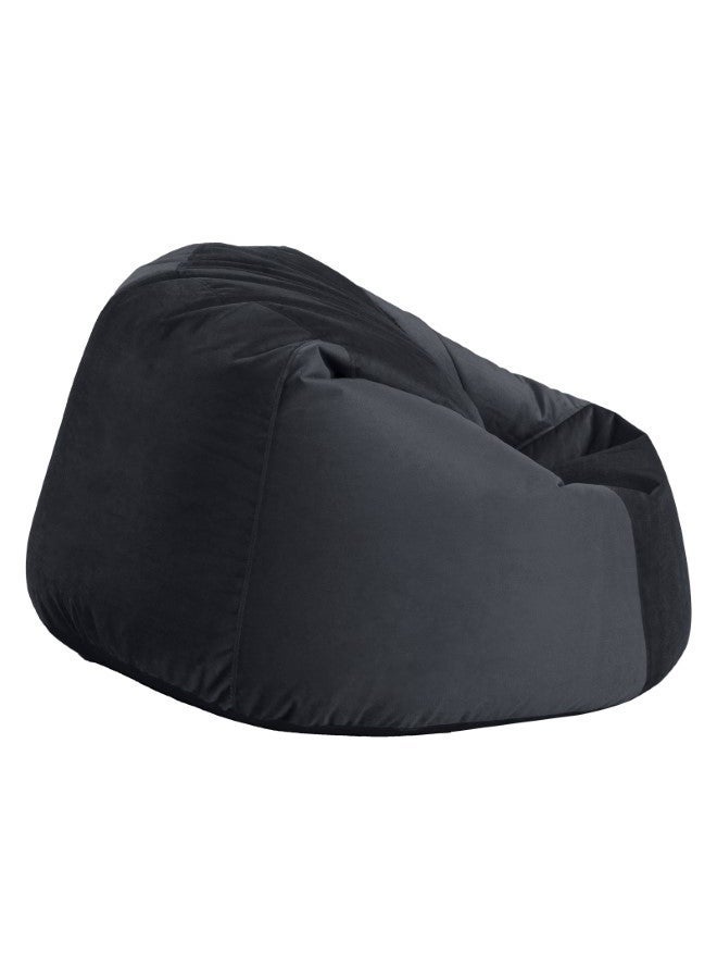 هاوس ون نايا | كرسي بين باج من المخمل مع حشوة من الفلين  110x80x67 سم - رمادي غامق - Image 3