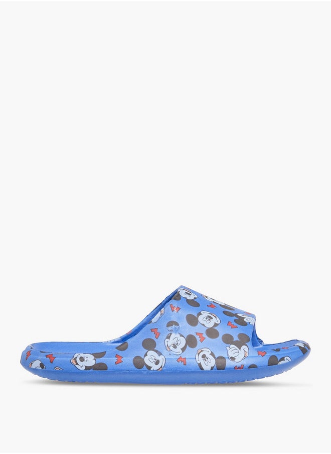 Disney Mickey Mouse Print Slip-On Slides  - Image 3
