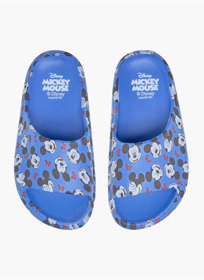 Disney Mickey Mouse Print Slip-On Slides  - Image 1