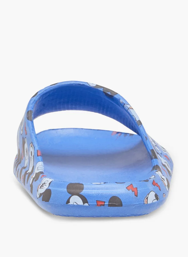 Disney Boys Mickey Mouse Print Slip-On Slides