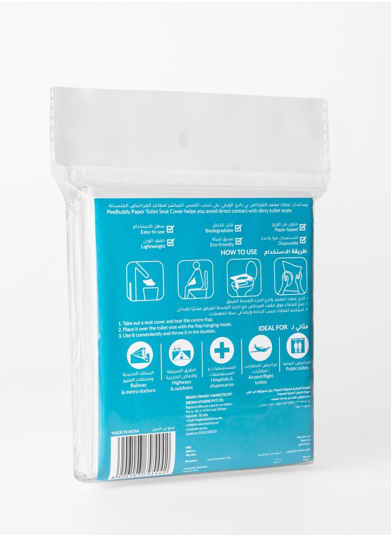Peebuddy - PeeBuddy Disposable Paper Toilet Seat Covers | No Direct Contact with Unhygienic Seats| Easy To Dispose| Nature Friendly| Must Have For Women (20 Pcs (Pack of 1)) - Image 1