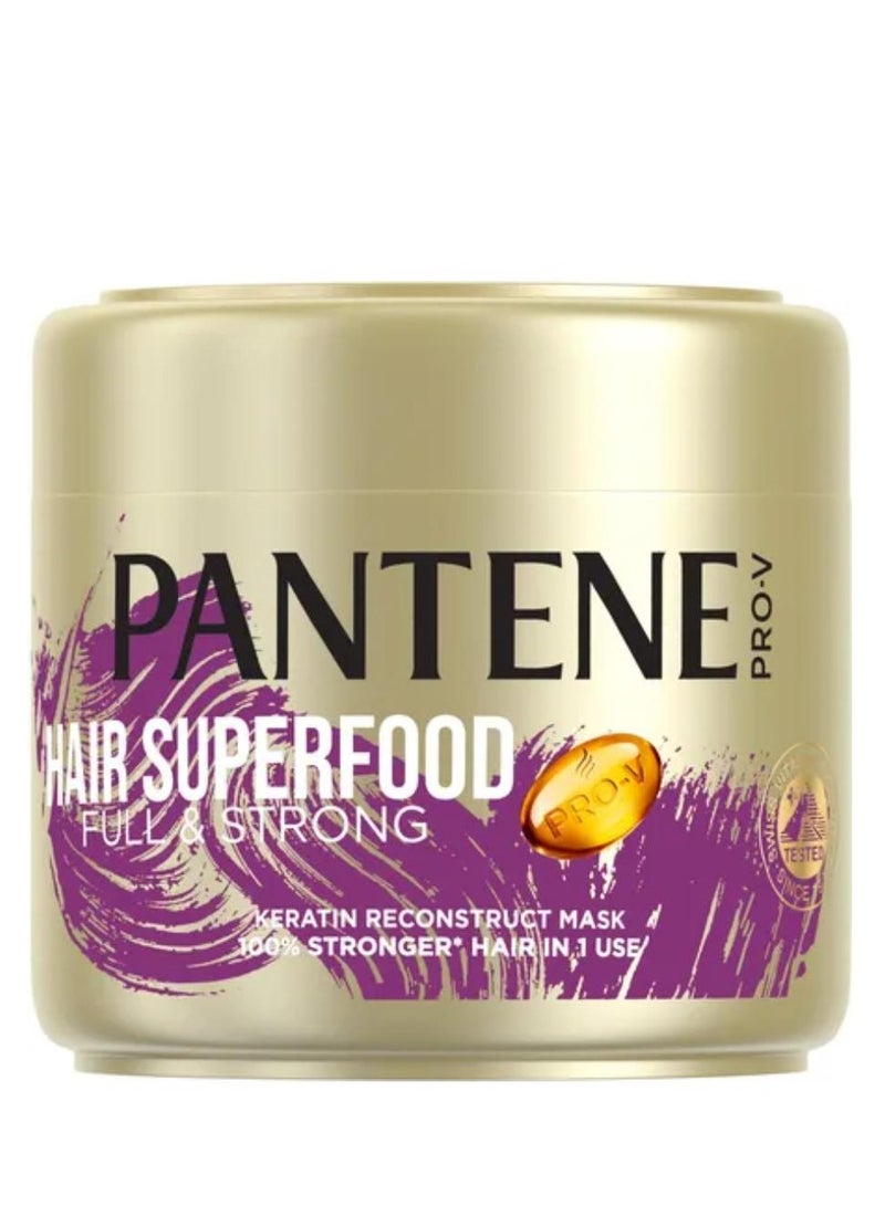 Pantene PRO-V Hair Superfood Full & Strong Keratin Reconstruct Mask 300 ml 