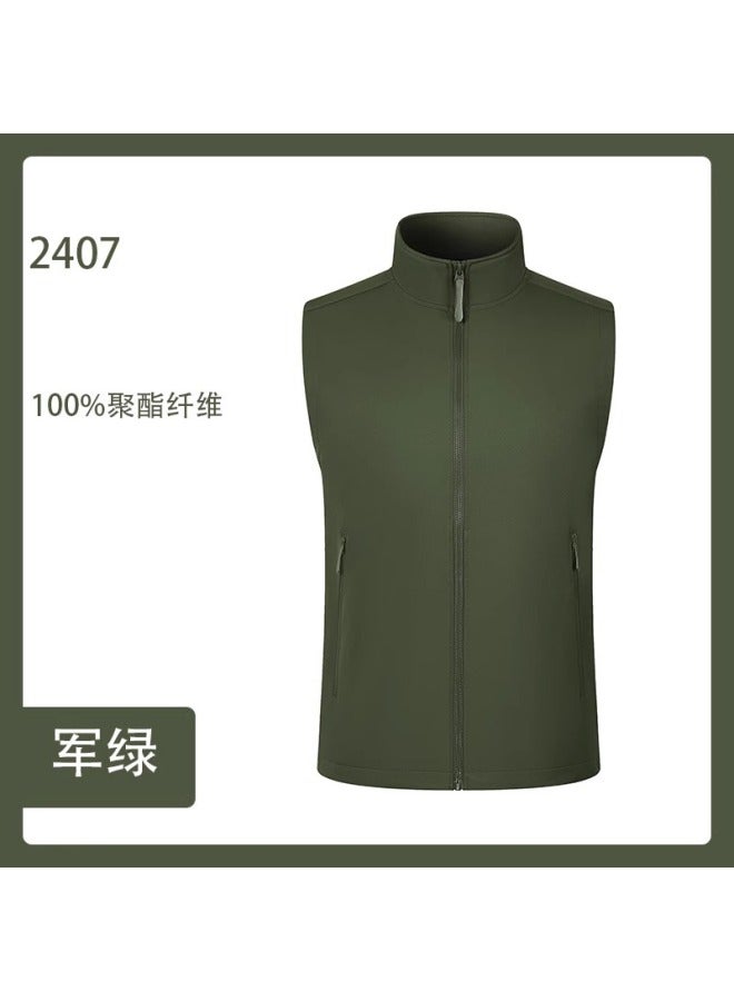 High-End Softshell Outdoor Windproof Vest for Corporate Team Building and Training, Custom Logo