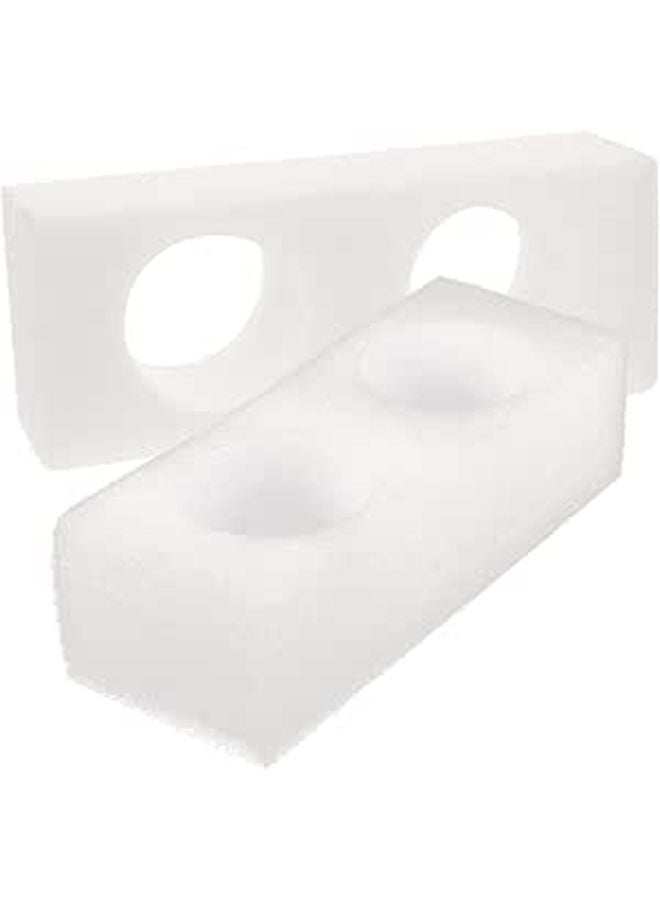 2pcs White Cotton Takeout Cup Holder Tray for Coffee Tea Soft Drinks Restaurants Cafes Picnics - Image 1