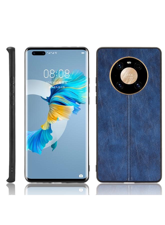 اس-توب جراب لهاتف Huawei Mate 40 Pro+ مقاوم للصدمات بنمط جلد البقر المخيط، مصنوع من مادة PC + PU + TPU - Image 1