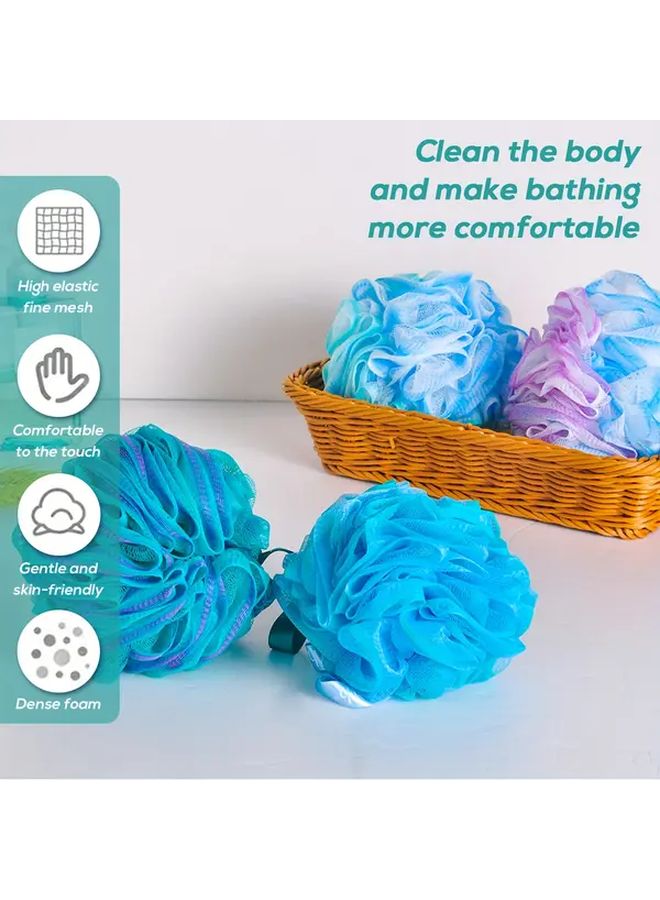 10 Pcs Cool Shower Pouf Balls For Exfoliating Body Scrubber Bathing Accessories - Image 3