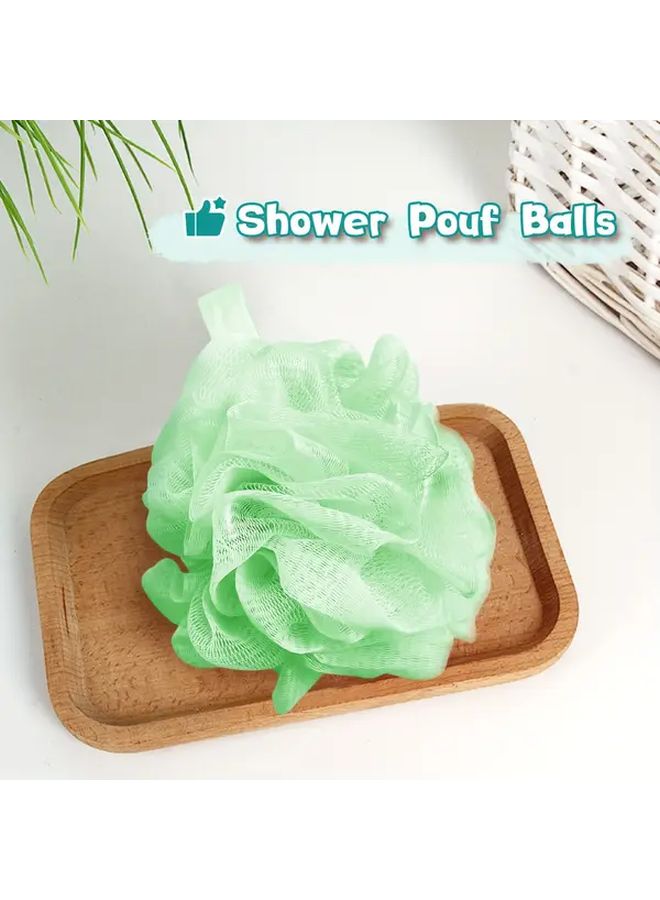 10 Pcs Cool Shower Pouf Balls For Exfoliating Body Scrubber Bathing Accessories - Image 5