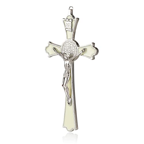 VINETEN Saint Benedict Enamel Crucifix - Crucifix Wall Cross Metal Wall Art-8 Inch Cross Give Blessing and The Spiritual Sacred:Faith Gift for your Acquaintances - Image 5
