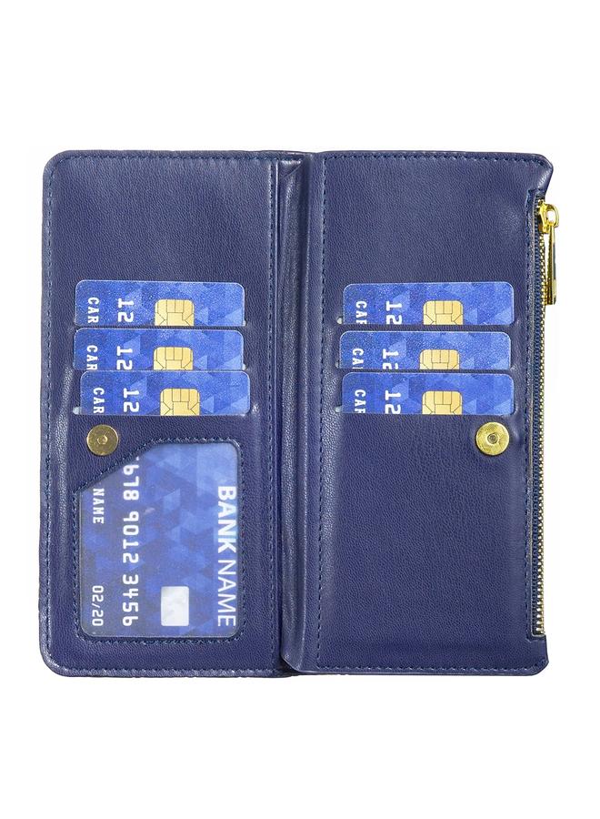 S-TOP Case For Samsung Galaxy A73 5G Diamond Lattice Zipper Wallet Leather Flip Phone Case - Image 4