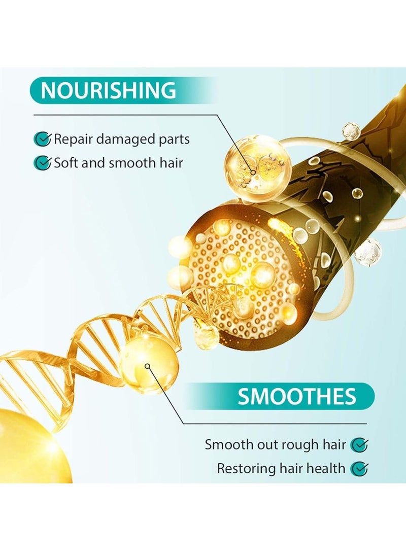 MOIKA علاج زيت الأركان المغربي للشعر (3.52 أونصة سائلة) ، زيت مغذي يدوم طويلاً للشعر الجاف والتالف ، البشرة ، الوجه ، الجسم ، وفروة الرأس - تركيبة خفيفة الوزن للإصلاح والترطيب - Image 4