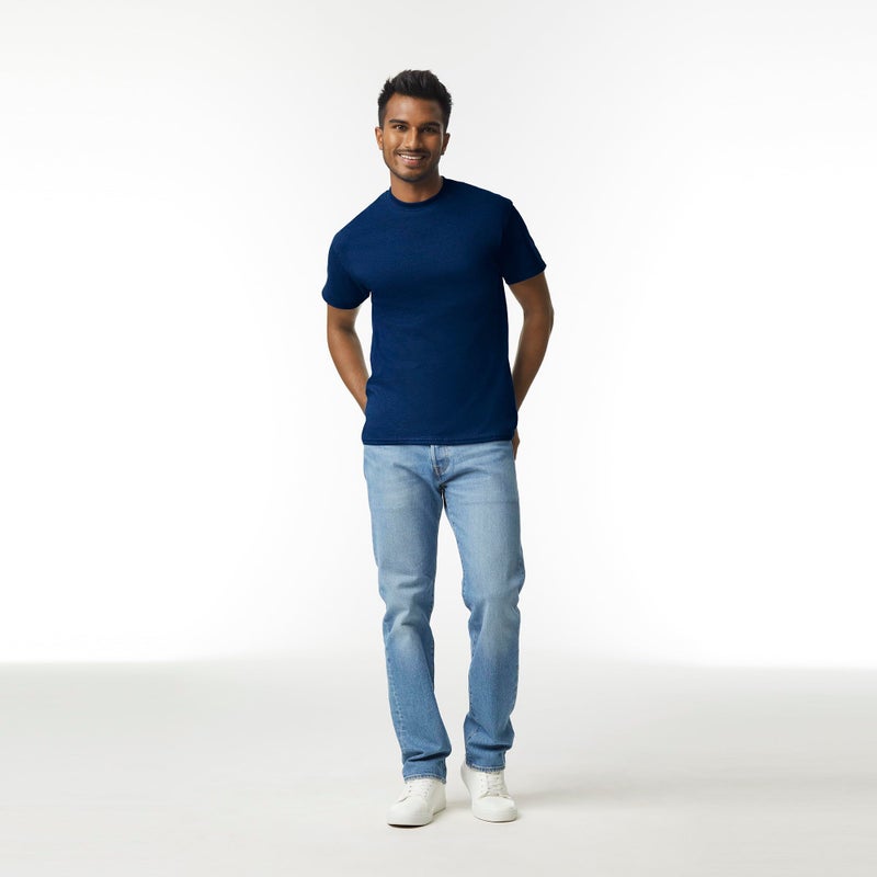 Gildan Unisex Adult Ultra Cotton T-shirt, Style G2000, Multipack, Navy (2-pack), Medium US - Image 3