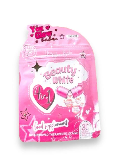 beauty white glutathione Beauty White 4 in 1 Glutathione Food Supplement,30 Capsules