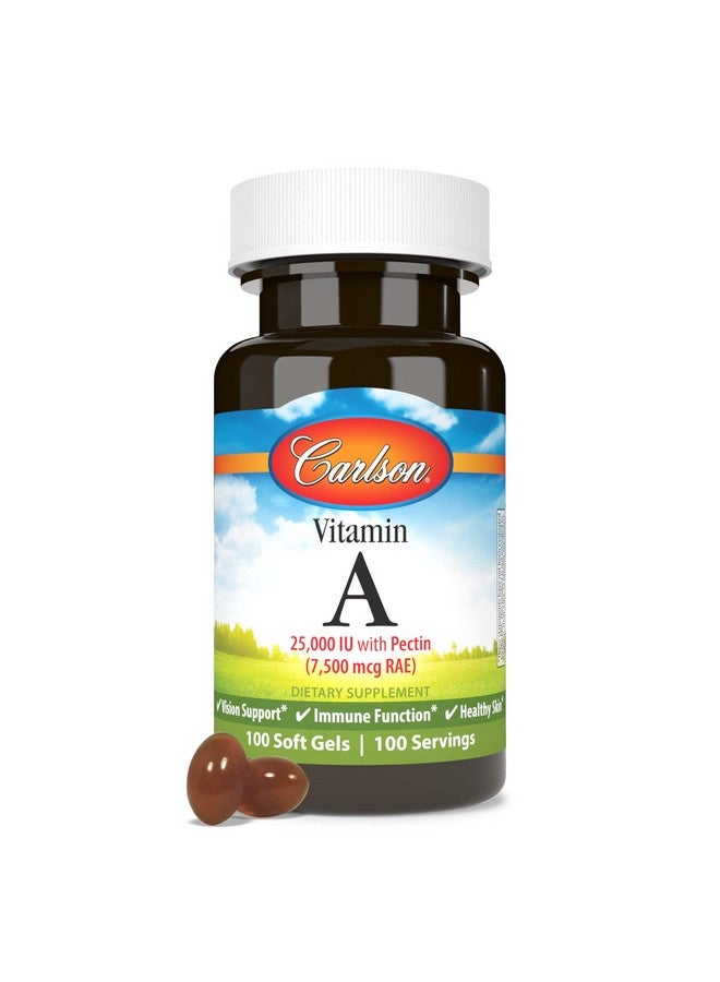 Carlson Labs Vitamin A with Pectin, 25000 IU, 100 Softgels - Image 5