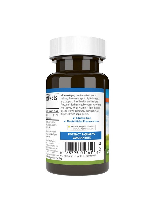 Carlson Labs Vitamin A with Pectin, 25000 IU, 100 Softgels - Image 3