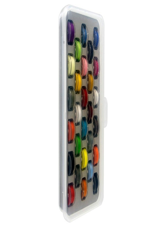 Ultima Bobbin Case with Bobbins -28 Class-15 (SA156) Clear Plastic Bobbins in a Durable See Through Storage Box - Each Bobbin is Pre-Wound with Assorted Color Thread - Image 3