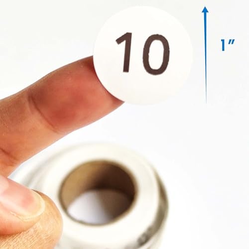 GlowSand 1-100 Numbered Stickers, 10 Repeating Sets, 1-Inch Consecutive Numbers, 1000 Labels Per Roll for Organization, Inventory, Crafts, and More - Image 3