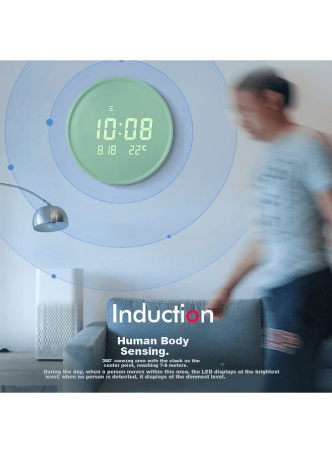 Momen 30cm Led Luminous Wall Clock Creative Nordic Modern Stylish Hanging Clock For Living Room And Bedroom - Image 2