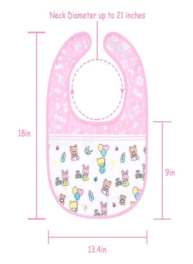 Littleforbig Cotton Waterproof Babydoll Printed Adult Bib with Adjustable Hook-and-Loop Fastener Closure - Baby Cuties Adult Bib - Image 3