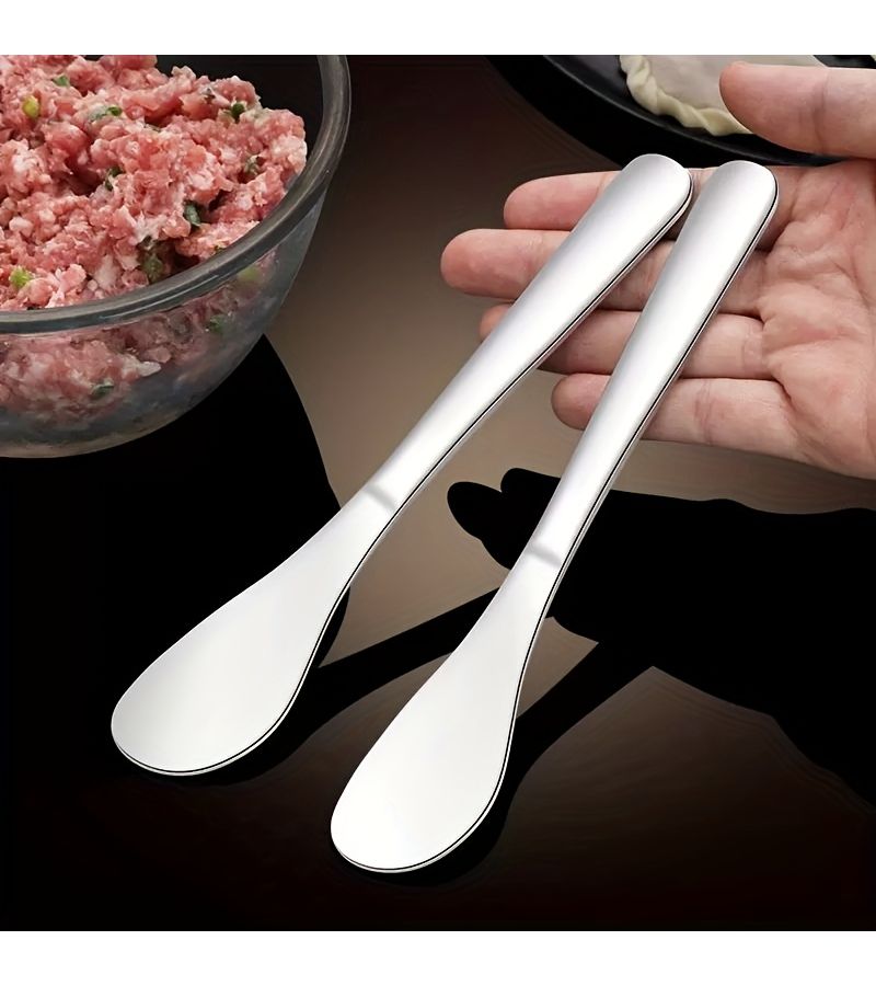 1 4 Piece Stainless Steel Dumpling Wrapping Spoon Non Stick Filling Scoop Wonton Stirrer Household Dumpling Making Tool For All Seasons - Image 2