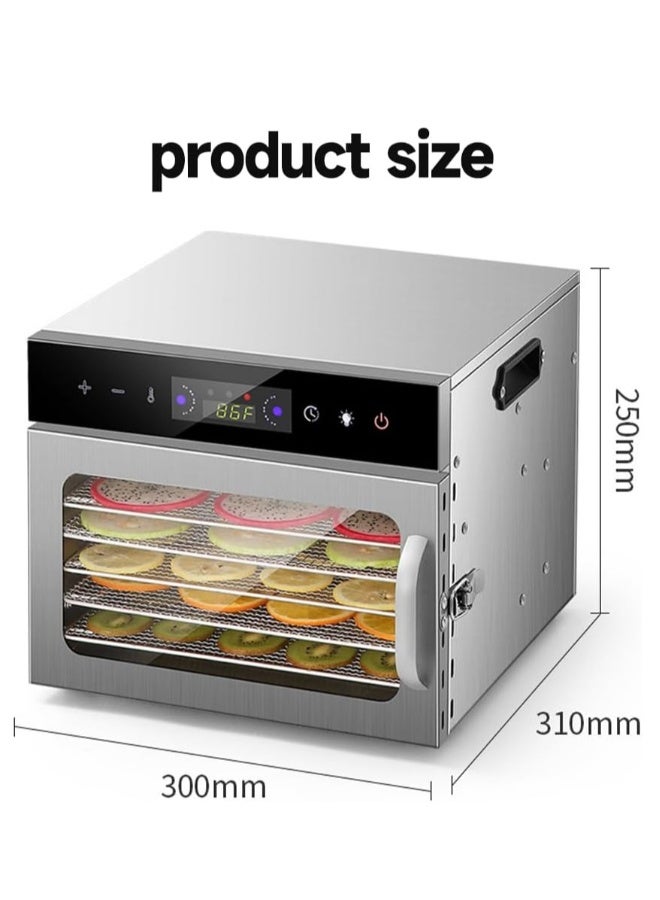 Food Dehydrator Machine,6 Stainless Steel Trays,Dehydrators for Food and Jerky,Herb, Meat, Beef, Fruit,Dehydrator Machine with Digital Timer and Temperature Control  - Image 2