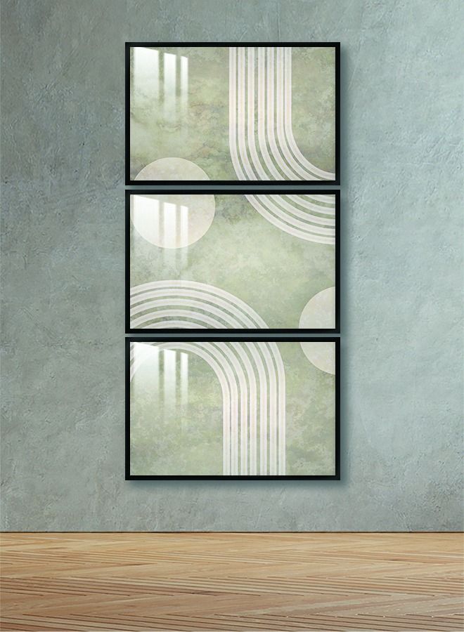 Marktna Three Wall Panels 120x60cm with a Modern Design,Black Frame and a Transparent Acrylic Layer 0.5kg - Image 1