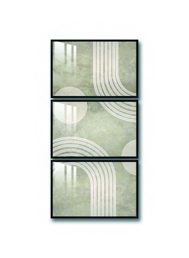 Marktna Three Wall Panels 120x60cm with a Modern Design,Black Frame and a Transparent Acrylic Layer 0.5kg - Image 2